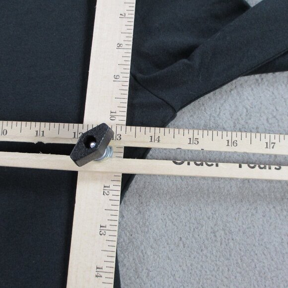 SKIMS Cotton Jersey Long Sleeve T Shirt Womens Small Soot Black Casual Crewneck - Picture 7 of 9